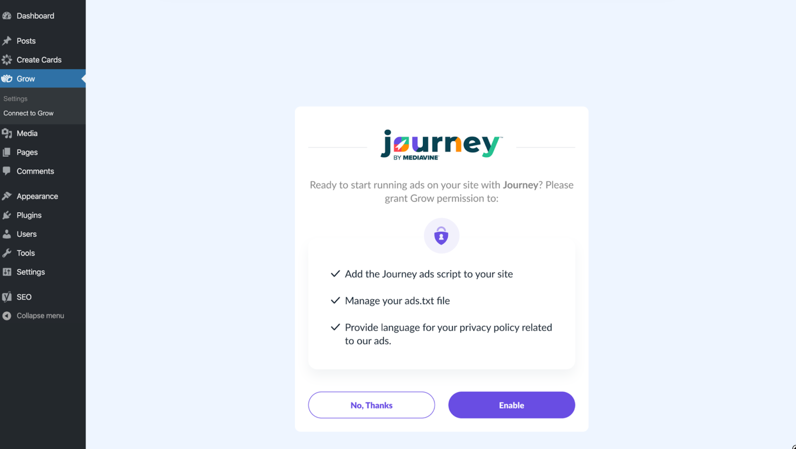 How To Install Your Ad Script on WordPress – Journey